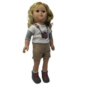 CitiToy 2013 GS126 GM15 Blond 18" Tall  Doll with Camera Shirt